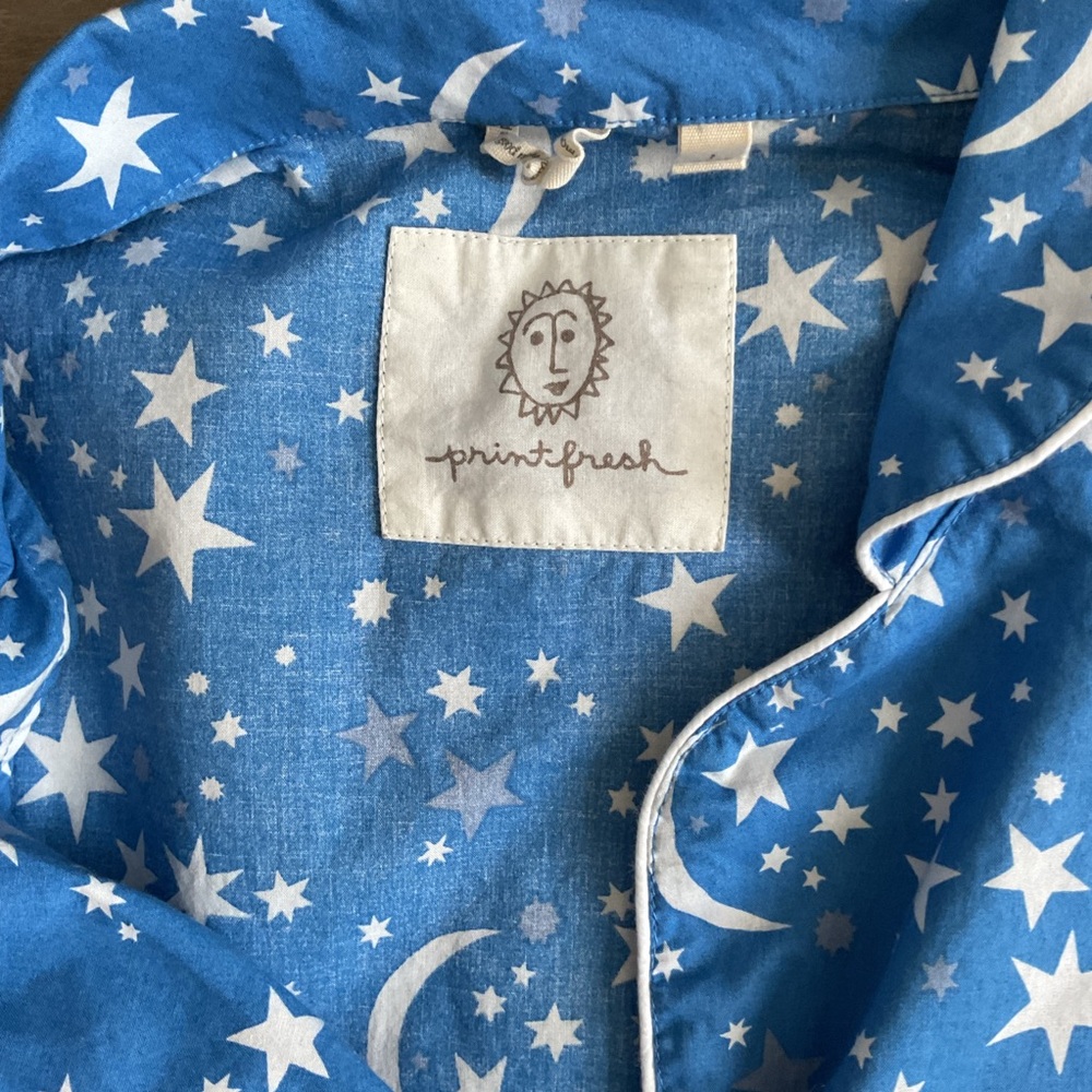 Printfresh Celestial Moon Stars Pajama Sleep Shir… - image 2